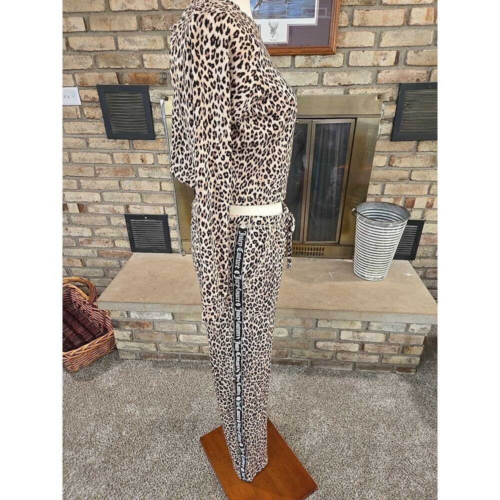 Juicy Couture Leopard Print Sleepwear Set Womans Sz Sm Safari Indie Sleaze Y2K - Picture 3 of 16